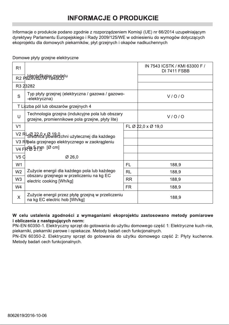 Image de la première page du manuel de l'appareil IN7543ICSTK