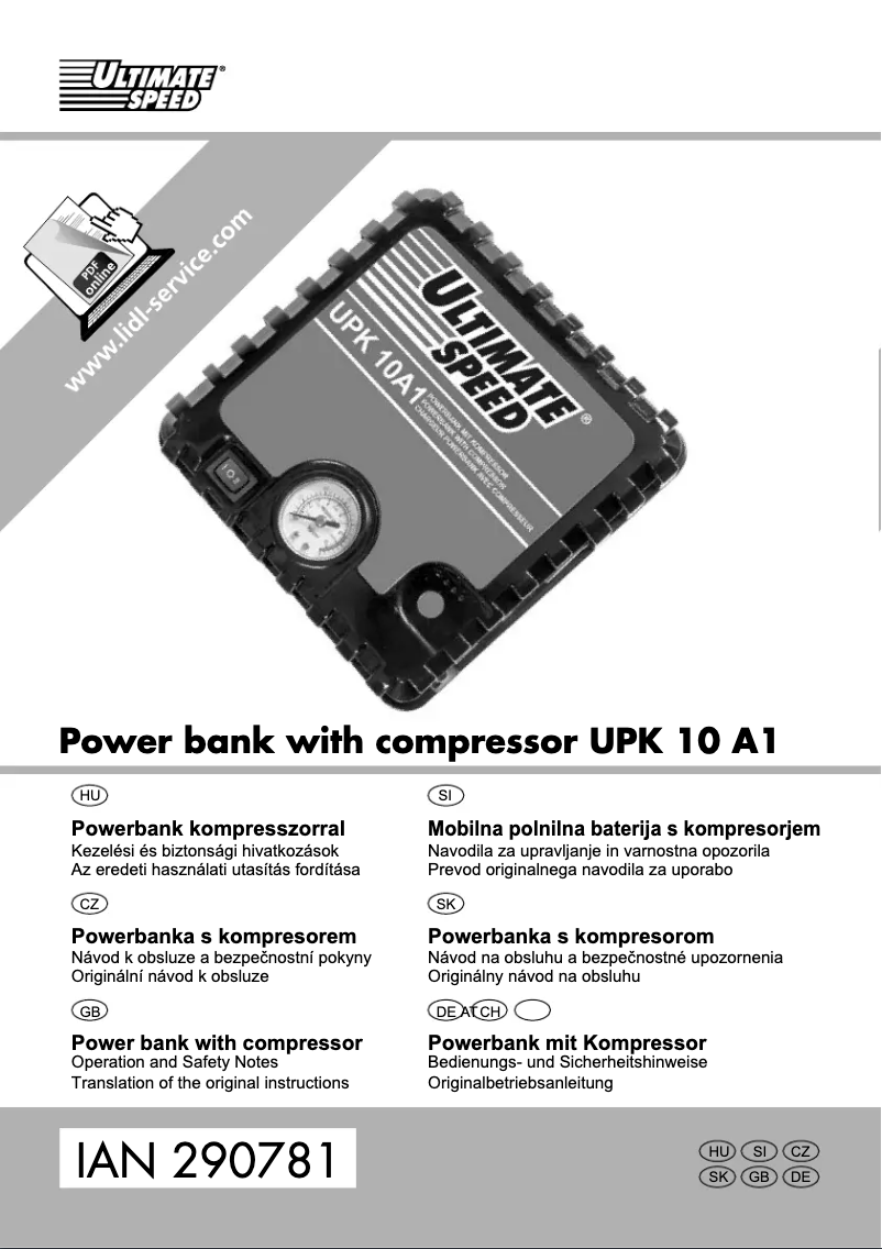 Page n°1 - Manuel utilisateur Ultimate Speed UPK 10 A1