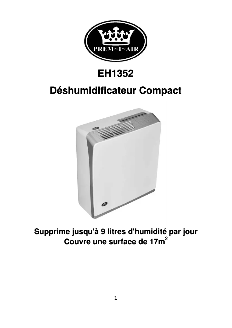 Image de la première page du manuel de l'appareil EH1352