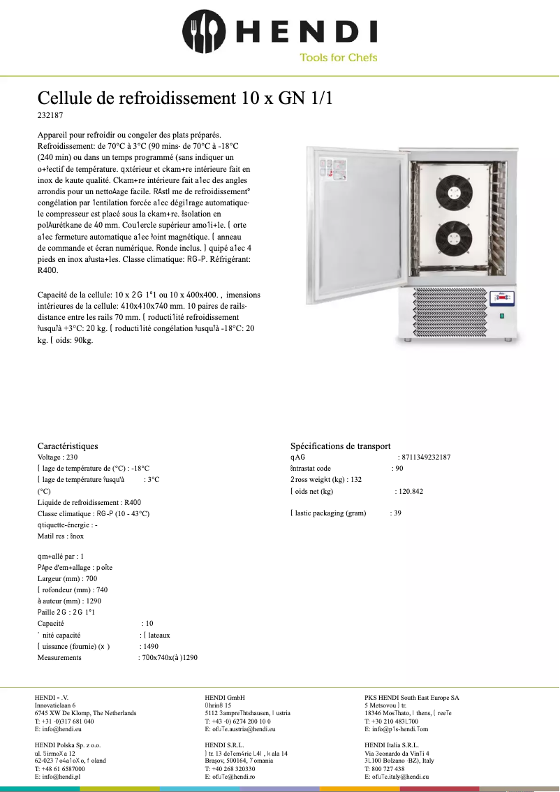 Page 1 de la notice Fiche technique Arktic 232187