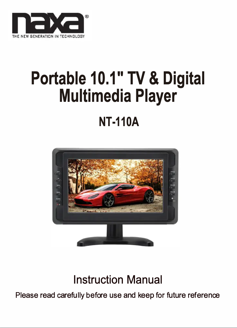 Page n°1 - Manuel utilisateur Naxa NT-110A