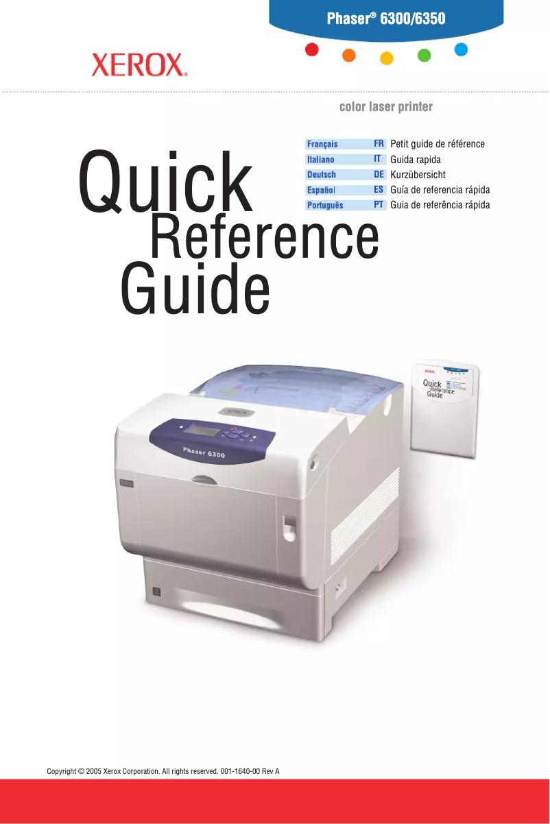 Page n°1 - Manuel utilisateur Xerox Phaser 6350