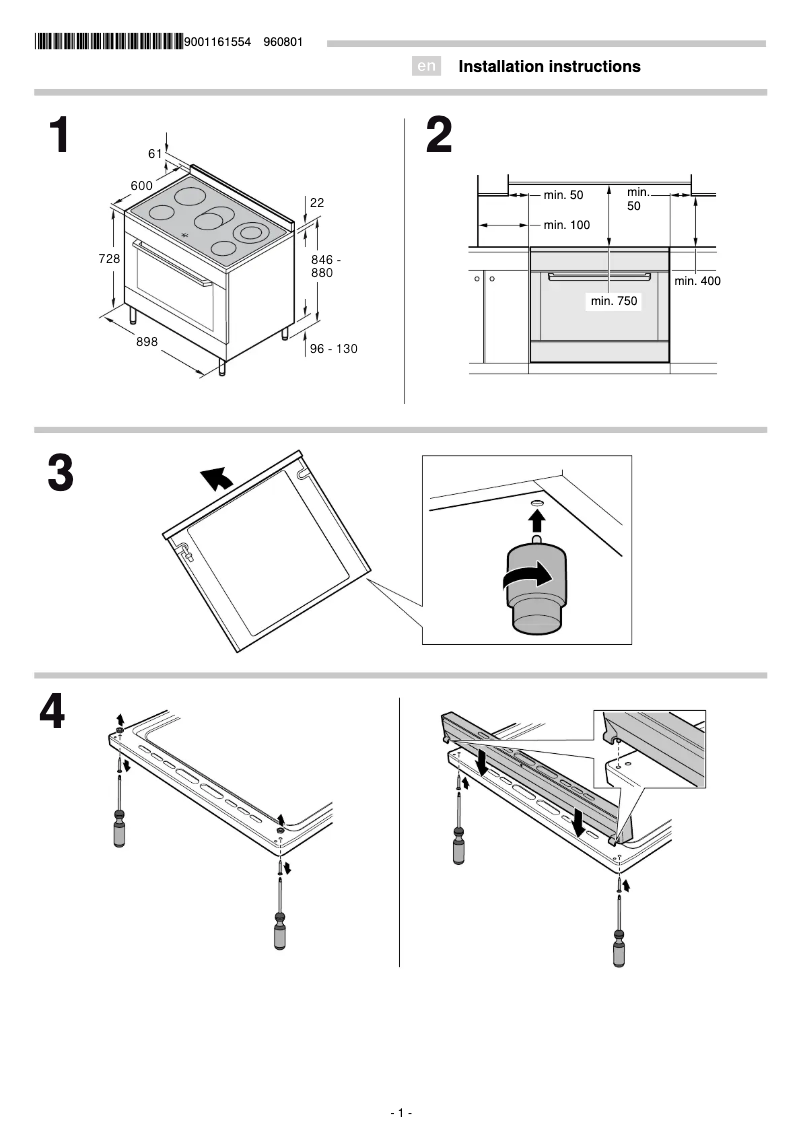 Page 1 de la notice Guide d'installation Siemens HY738357M