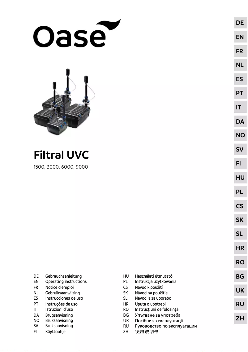 Page 1 of the manual User Manual Oase Filtral UVC 9000