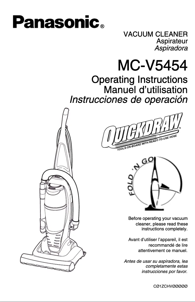 Imagen de la primera página del manual del dispositivo MC-V5454