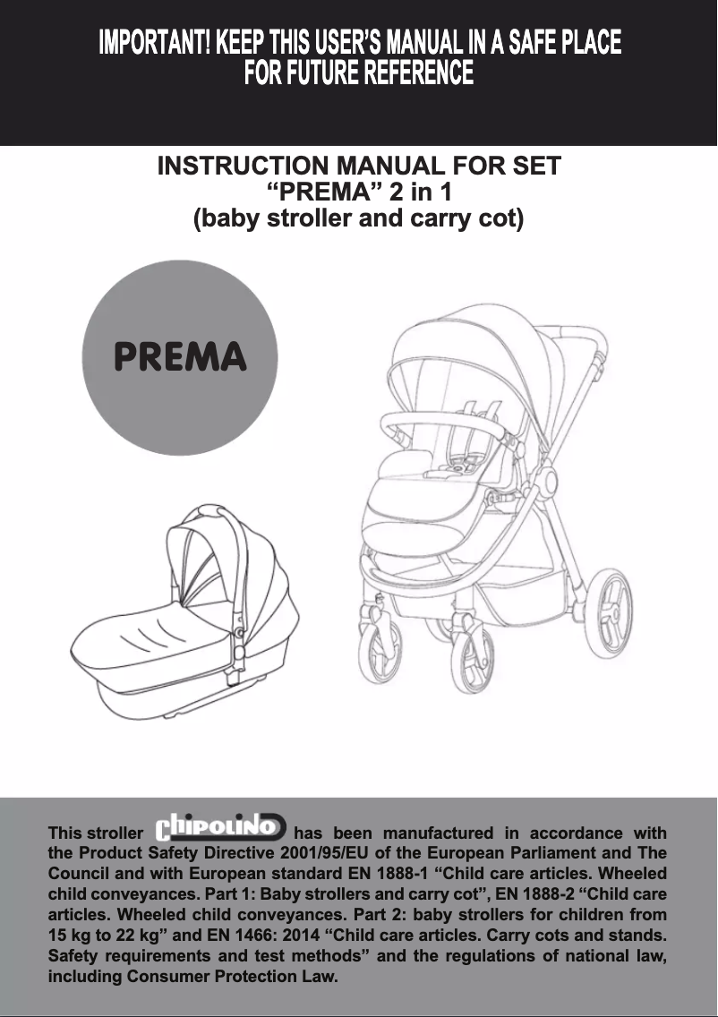 Image de la première page du manuel de l'appareil Prema 3 in 1