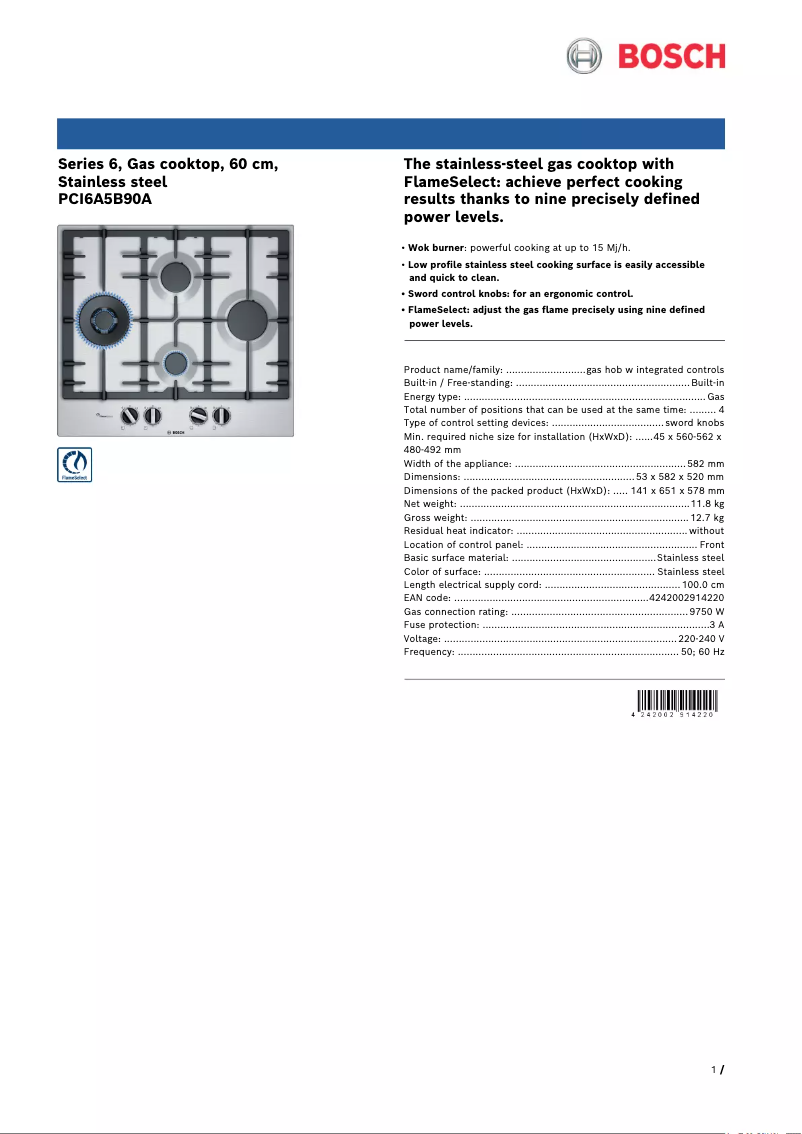 First page image of the manual for PCI6A5B90A