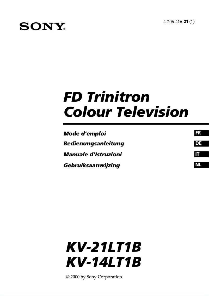 Image de la première page du manuel de l'appareil KV-21LT1B