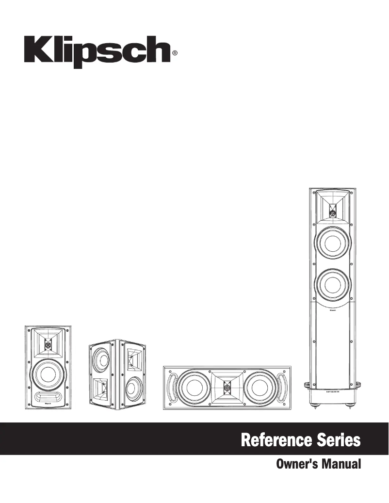Page n°1 - Manuel utilisateur Klipsch RS-52 II