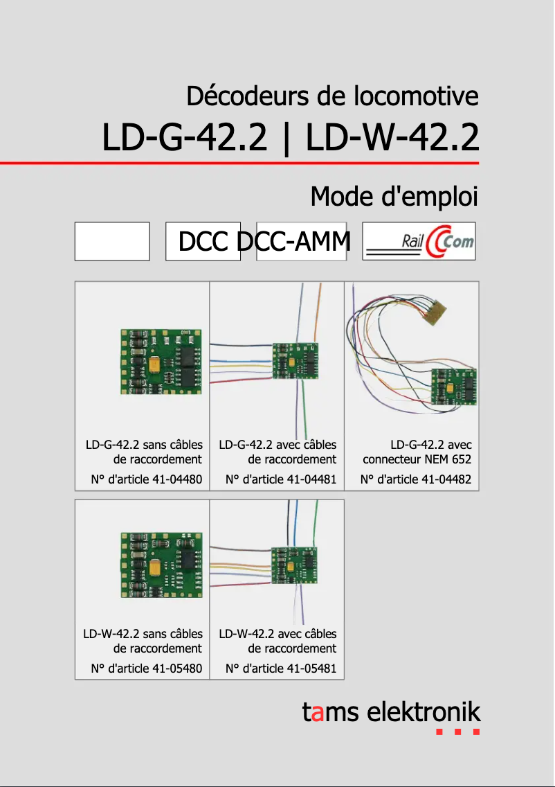 Page 1 de la notice Manuel utilisateur Tams Elektronik LD-G-42.2