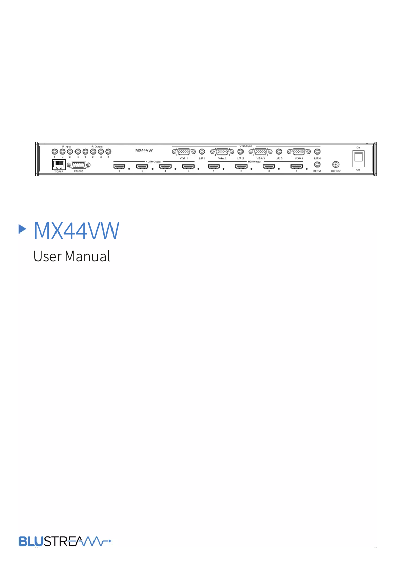 Image de la première page du manuel de l'appareil MX44VW