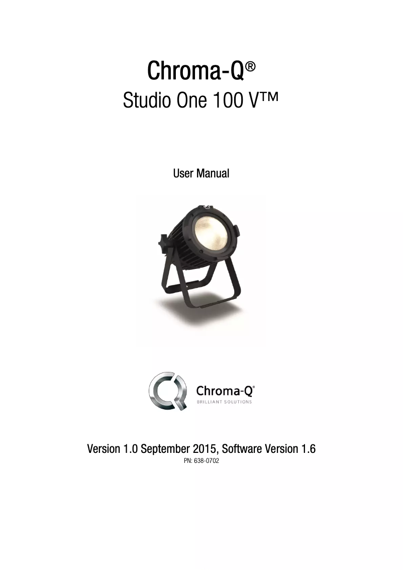 Image de la première page du manuel de l'appareil Studio One 100 V