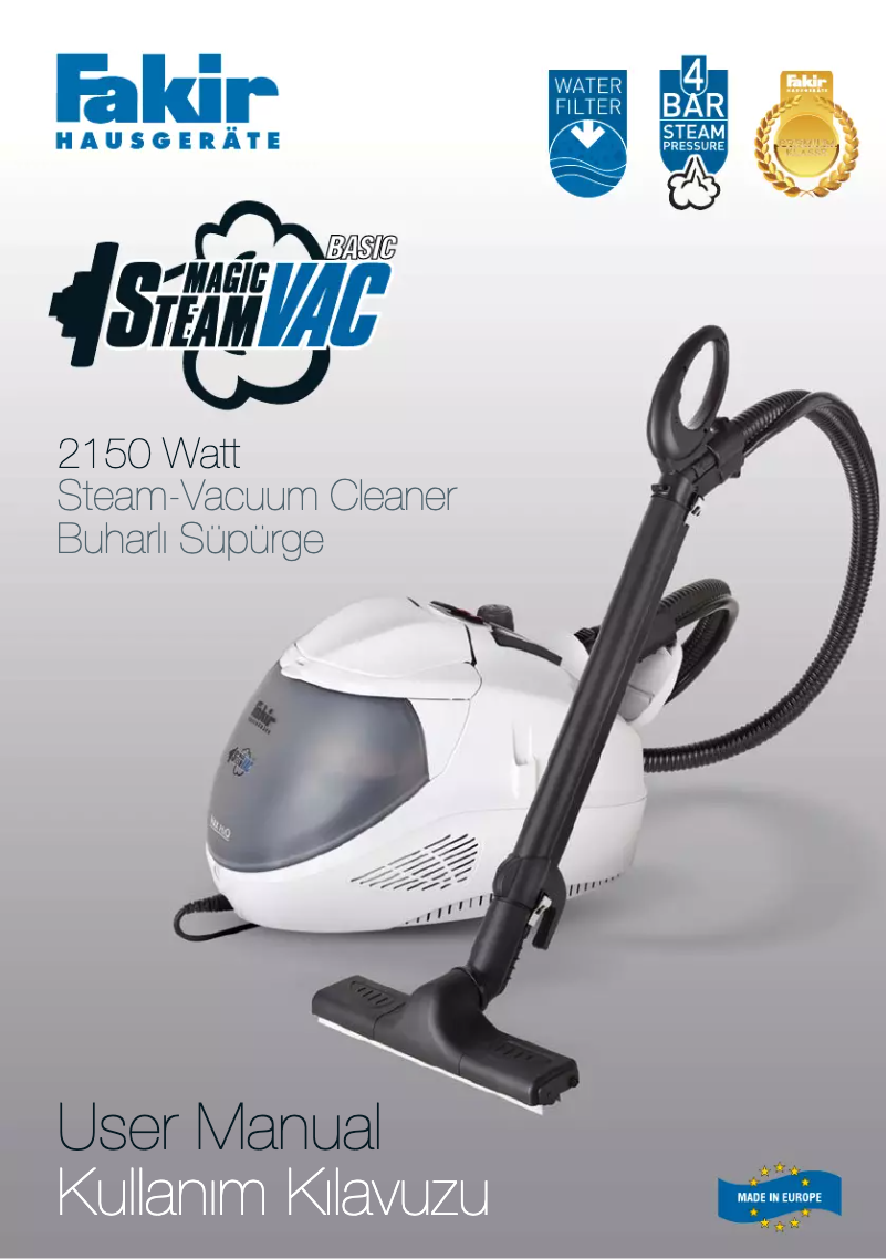 Página 1 del manual Manual de usuario Fakir Magic Steam Vac Basic