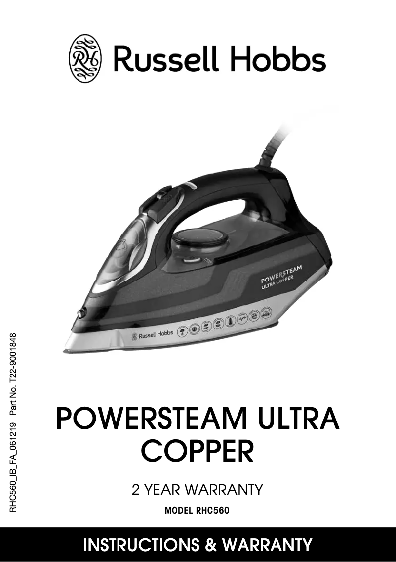 Page n°1 - Manuel utilisateur Russell Hobbs Powersteam Ultra Copper RHC560