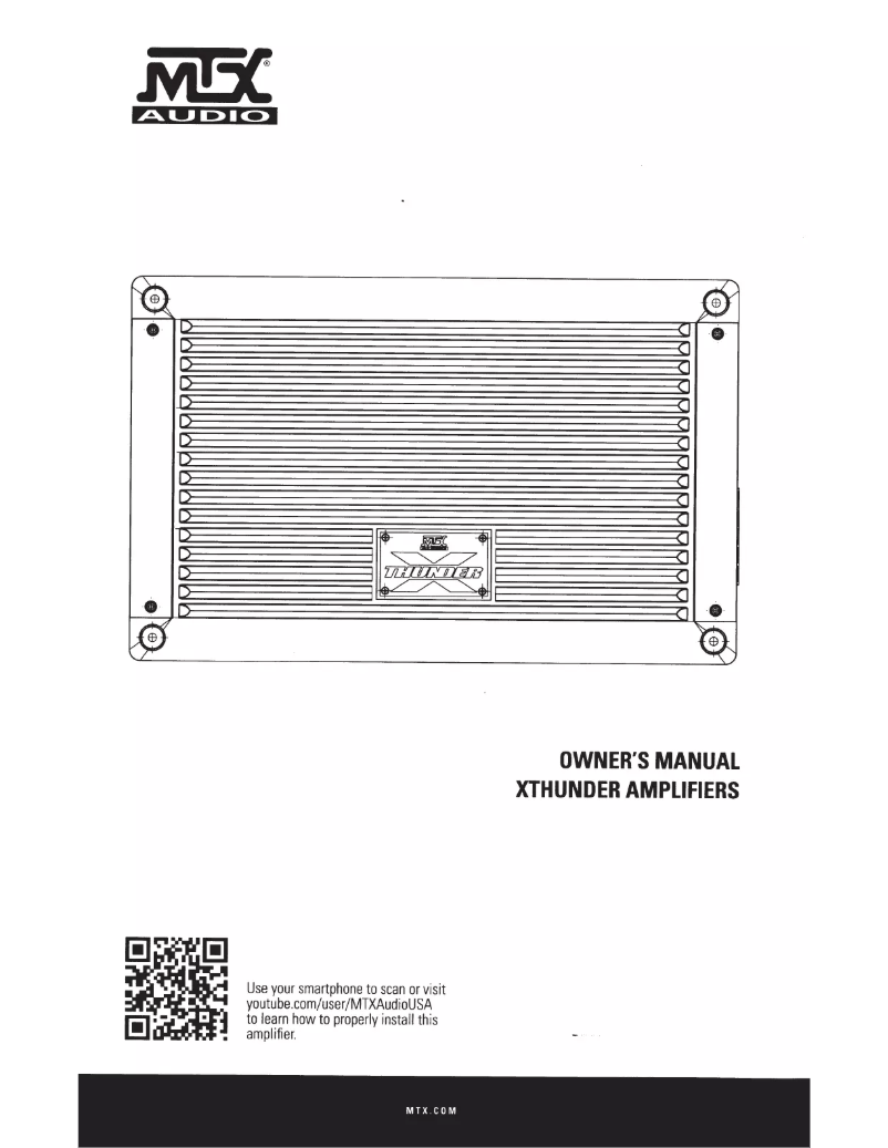 Page 1 de la notice Manuel utilisateur MTX Audio XThunder 125.4