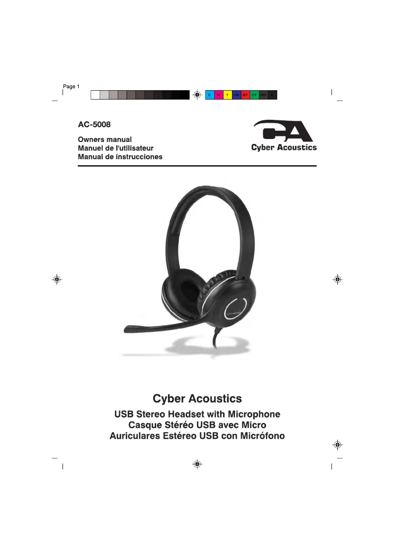 Image de la première page du manuel de l'appareil AC-5008