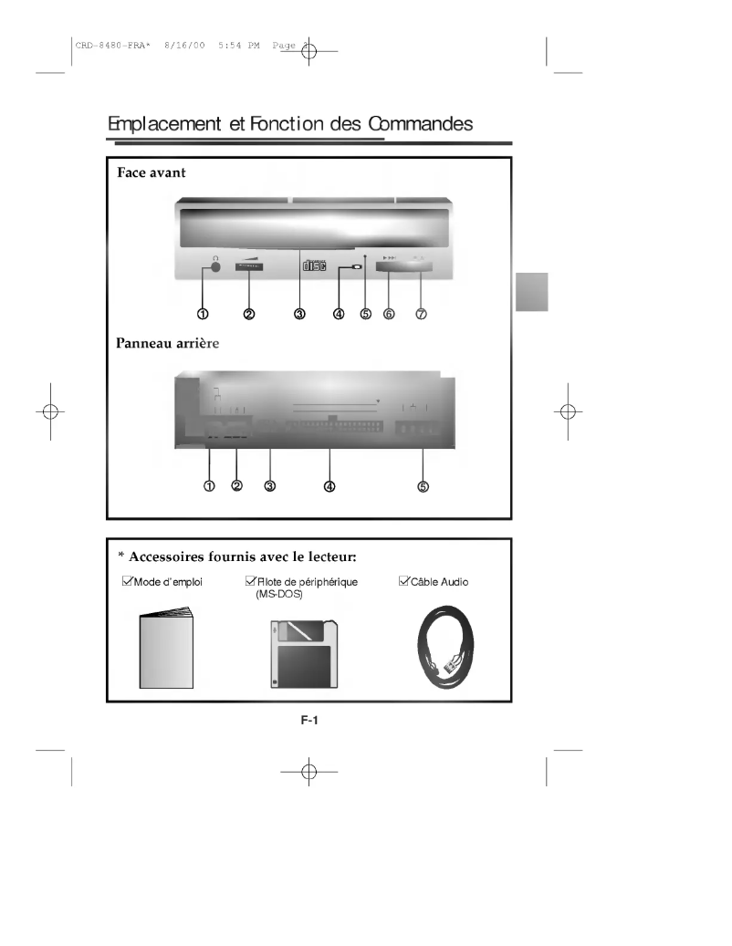 Page n°1 - Manuel utilisateur LG CRD-8482B