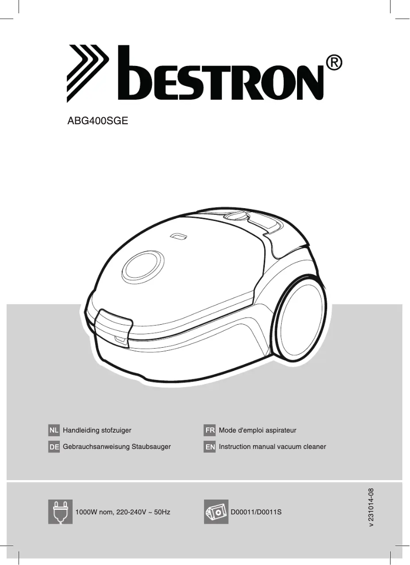 Image de la première page du manuel de l'appareil ABG400SGE