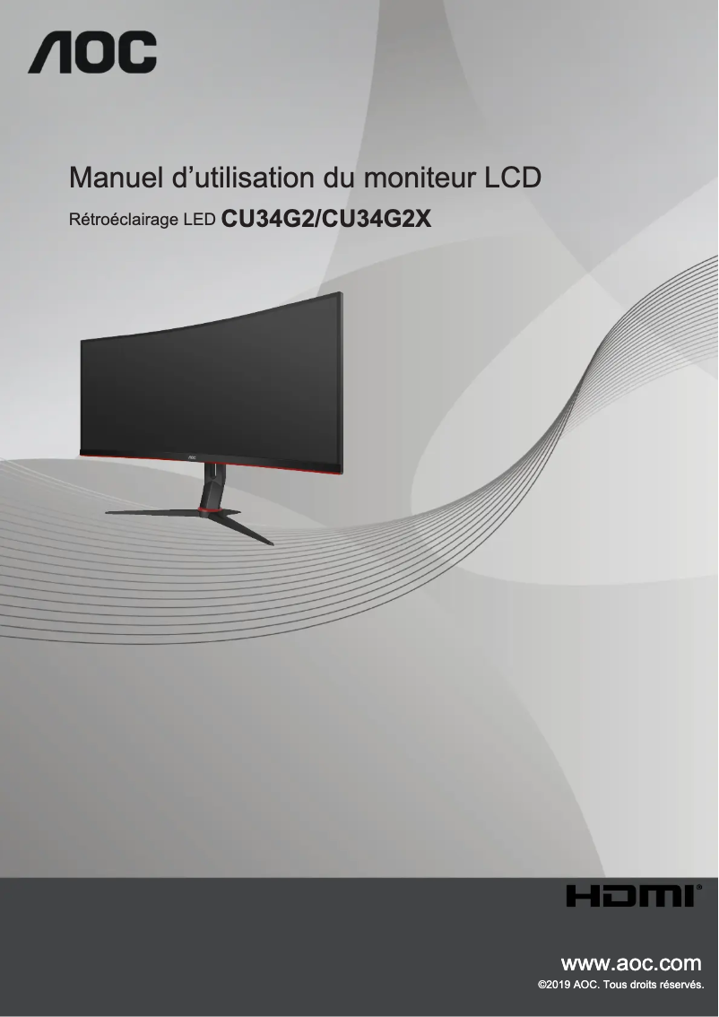 Image de la première page du manuel de l'appareil CU34G2X