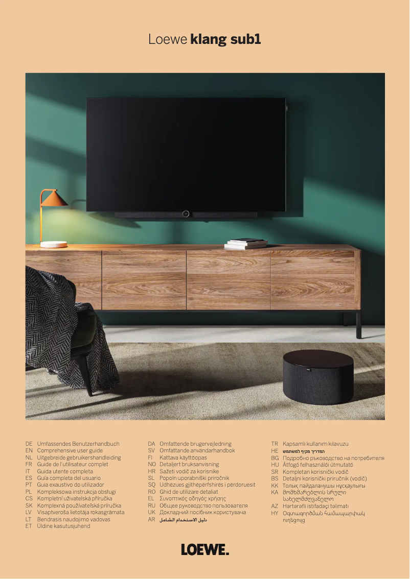 Image de la première page du manuel de l'appareil Klang sub1