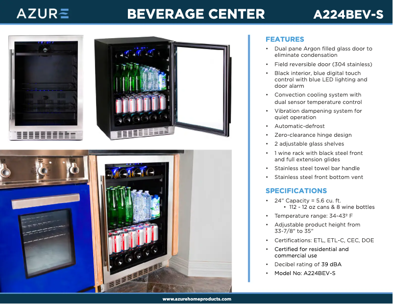Page n°1 - Brochure Azure A224BEV-S