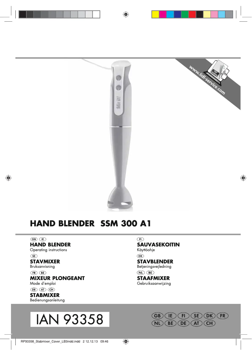 Page n°1 - Manuel utilisateur SilverCrest SSM 300 A1