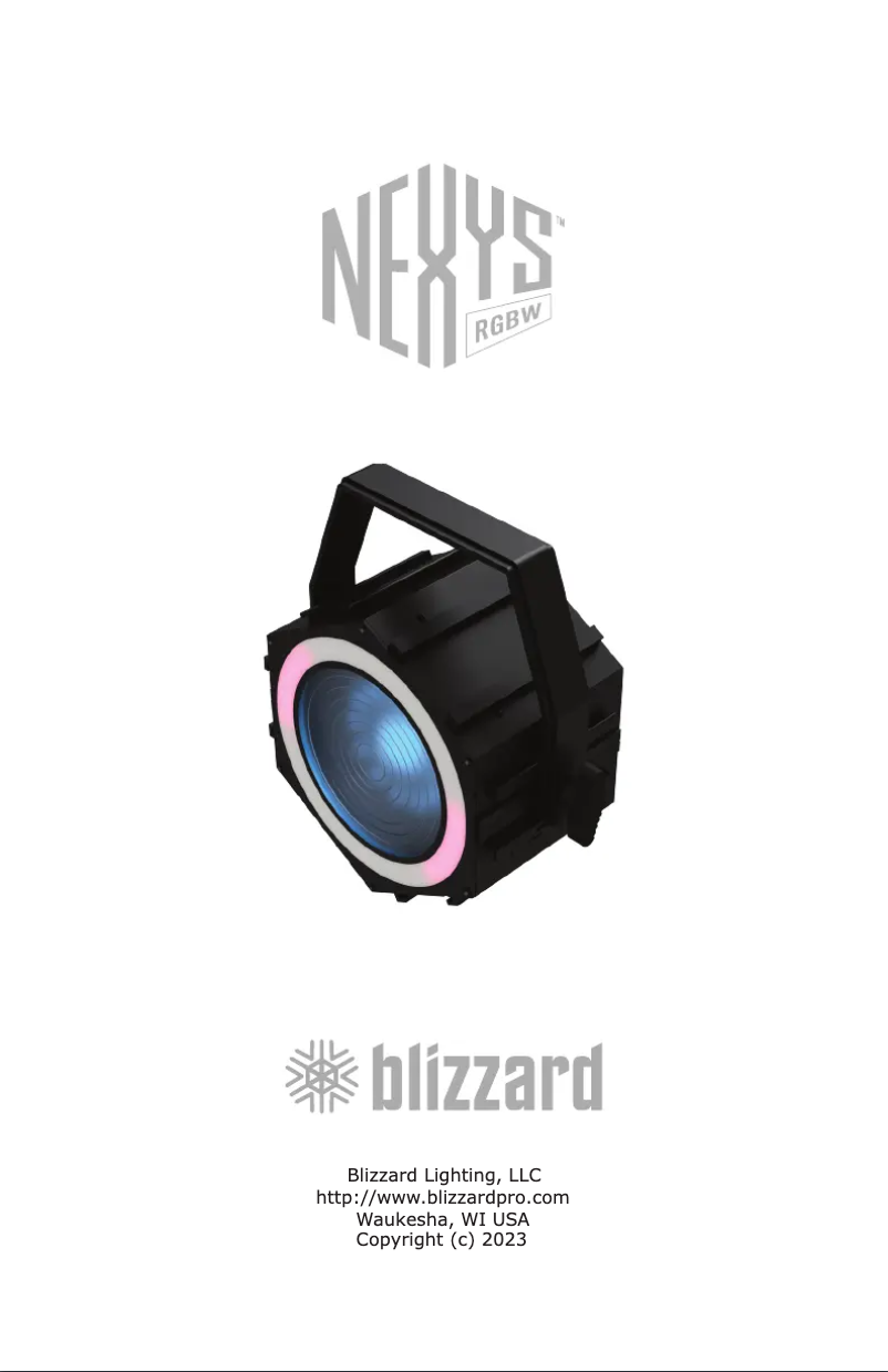 Page n°1 - Manuel utilisateur Blizzard Nexys RGBW