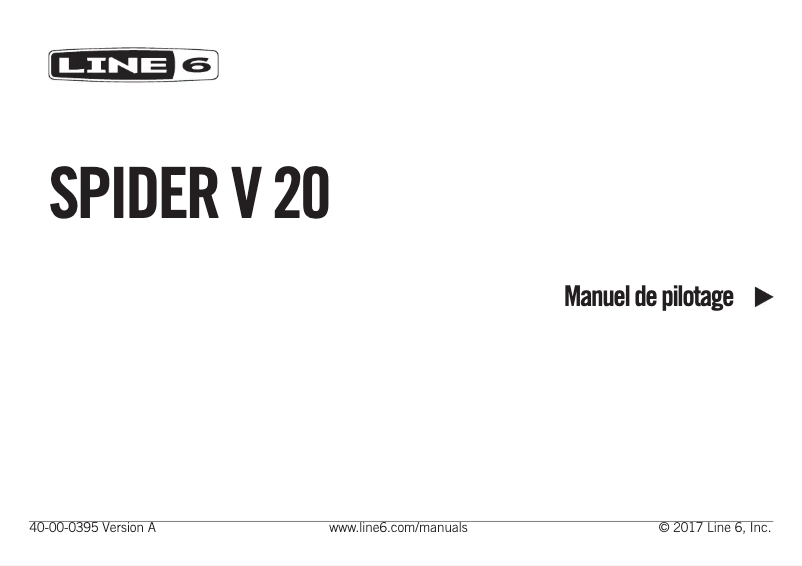 Image de la première page du manuel de l'appareil Spider V 20 MkII