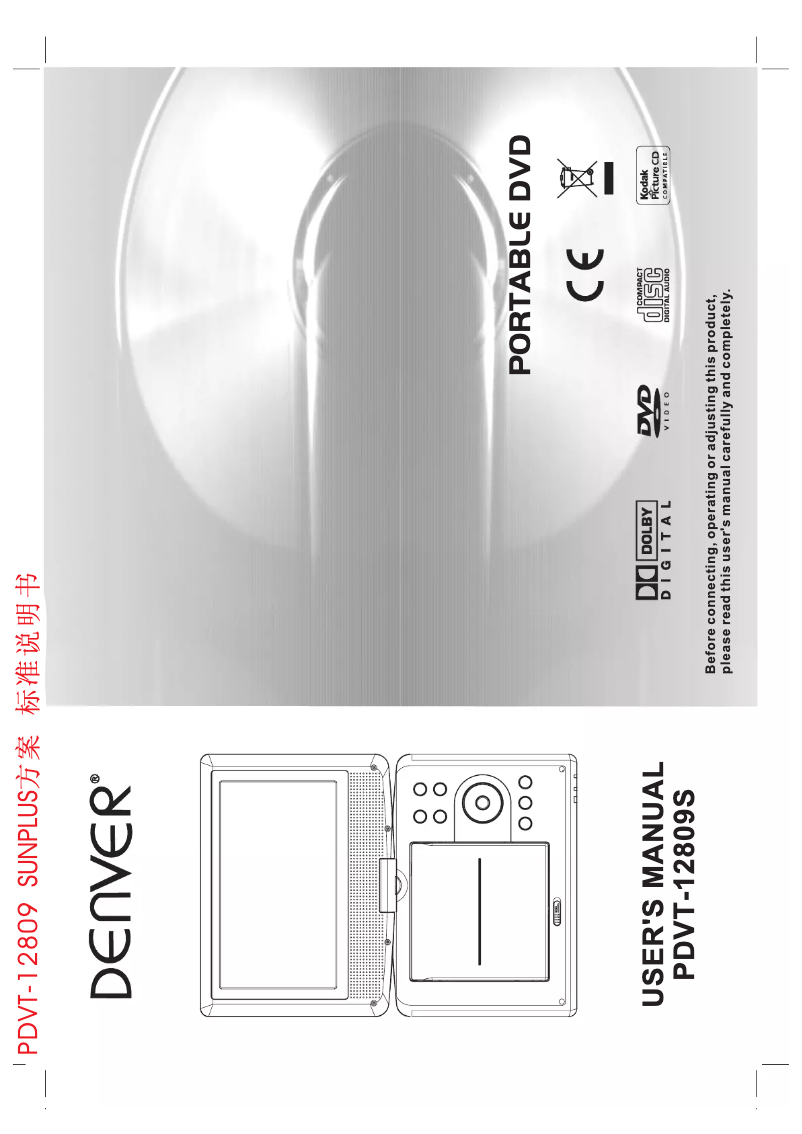 Page n°1 - Manuel utilisateur Denver MT-902DVBT