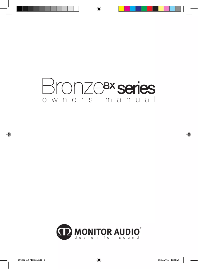 Page 1 de la notice Manuel utilisateur Monitor Audio Bronze BX Centre