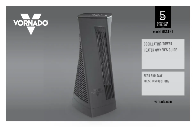 Page n°1 - Manuel utilisateur Vornado OSCTH1