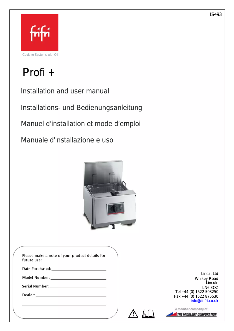 Page 1 de la notice Manuel utilisateur Frifri Profi+