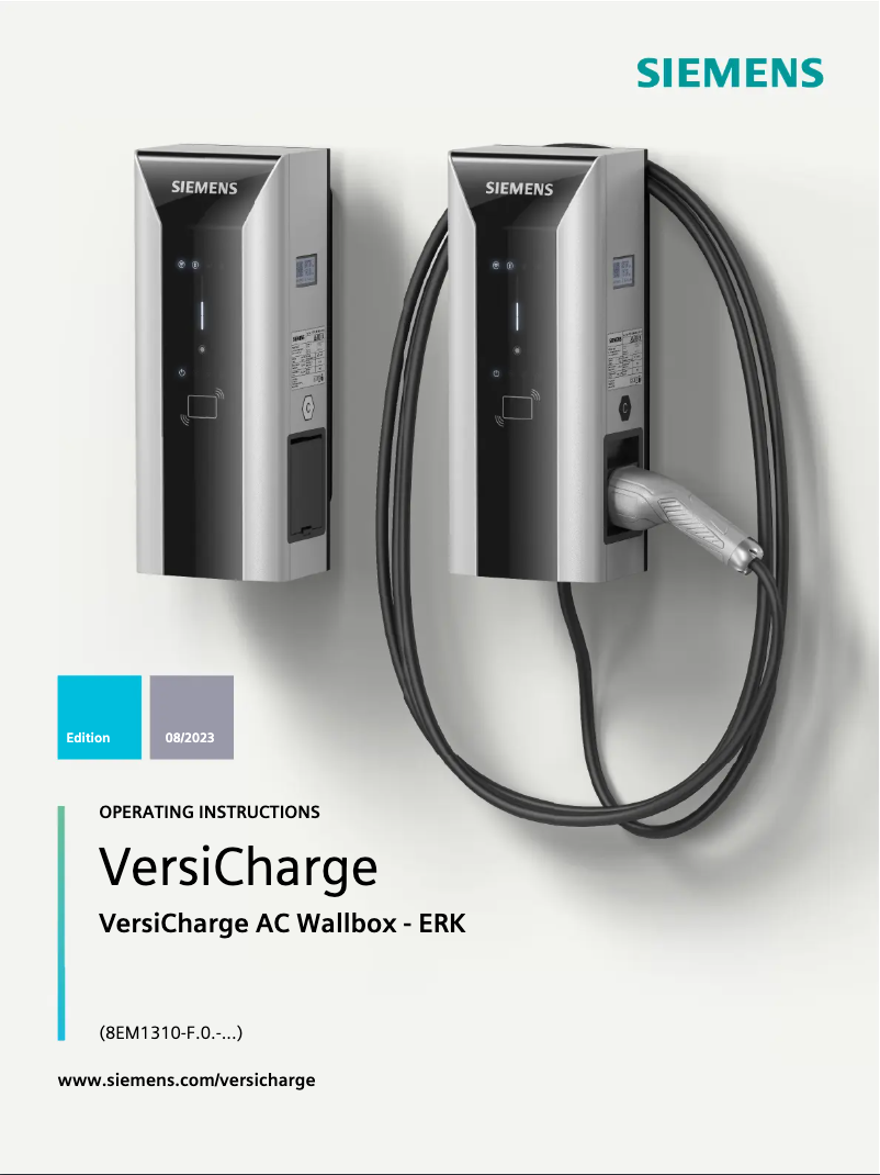 Image de la première page du manuel de l'appareil VersiCharge AC 22kW