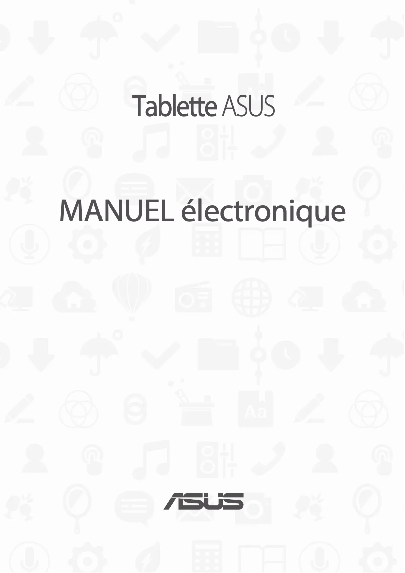 Page 1 de la notice Manuel utilisateur Asus ZenPad Z380KNL