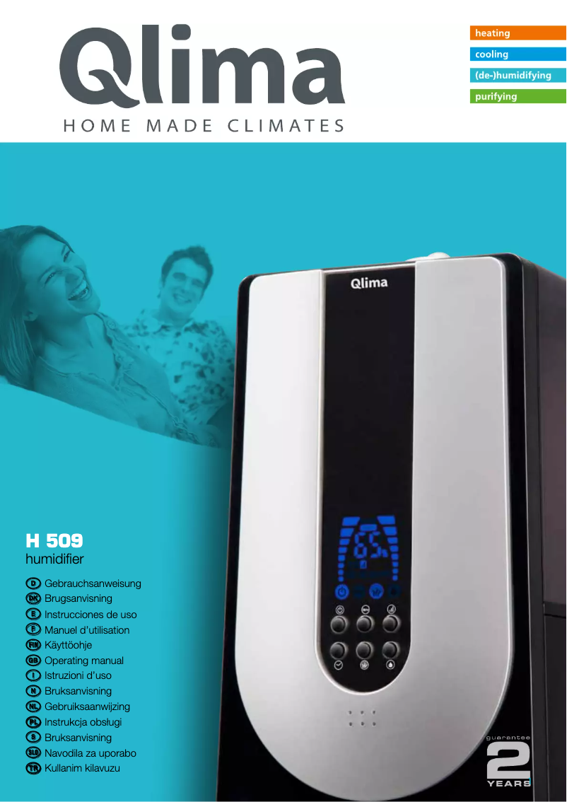 Página 1 del manual Manual de usuario Qlima H509