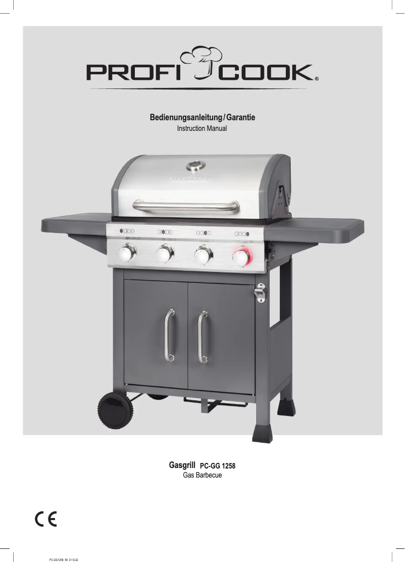 Image de la première page du manuel de l'appareil PC-GG 1258