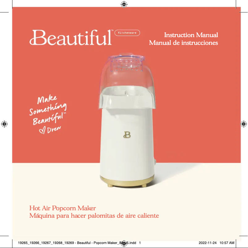 Image de la première page du manuel de l'appareil Hot Air Popcorn Maker