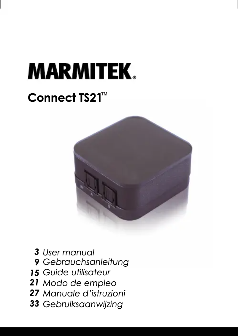 Page n°1 - Fiche technique Marmitek Connect TS21