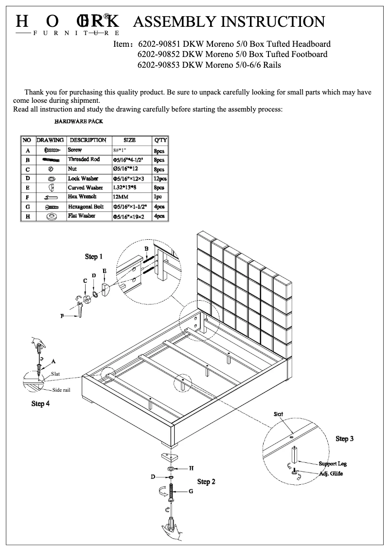 Página 1 del manual Manual de usuario Hooker 6202-90853 DKW
