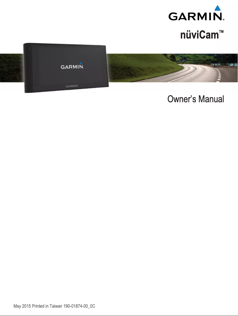 Page 1 de la notice Manuel utilisateur Garmin NüviCam