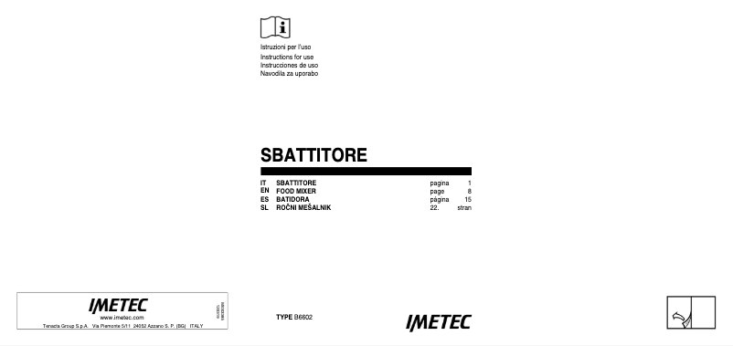 Page 1 de la notice Manuel utilisateur Imetec ST5 700