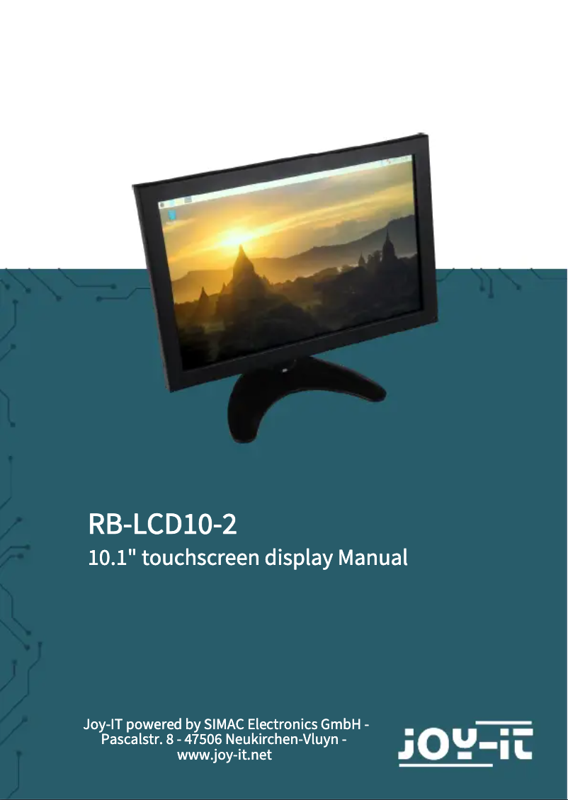 Page n°1 - Manuel utilisateur Joy-It RB-LCD10-2