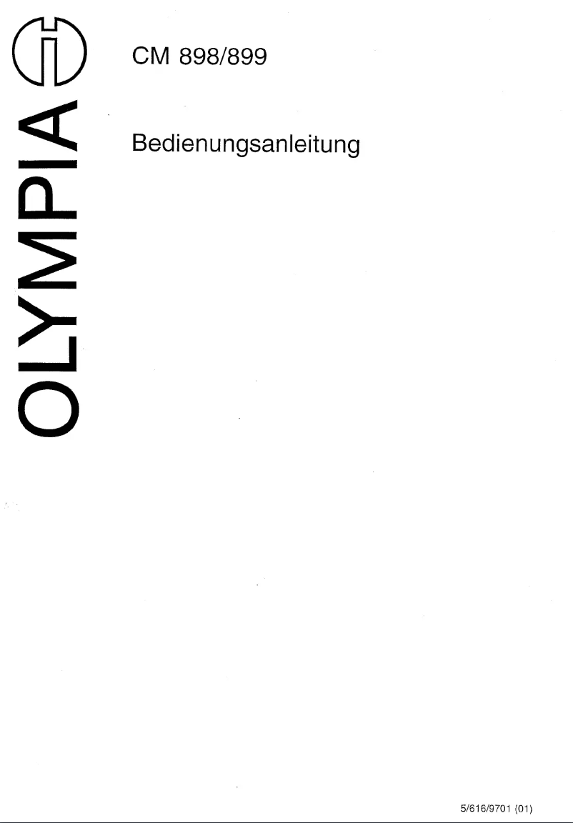 Page 1 de la notice Manuel utilisateur Olympia CM 899