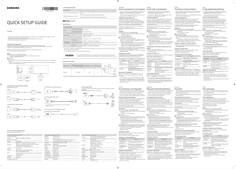 Page n°1 - Manuel utilisateur Samsung OH24B