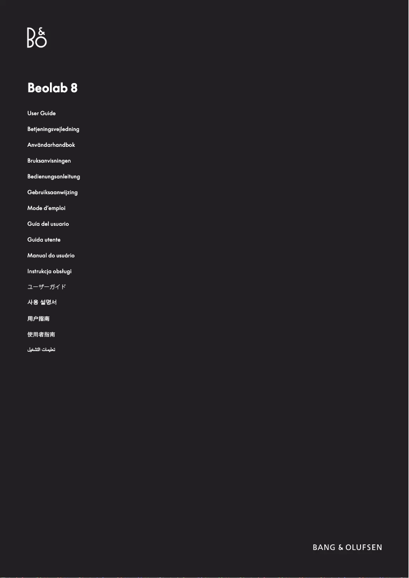 Page n°1 - Manuel utilisateur Bang & Olufsen BeoLab 8