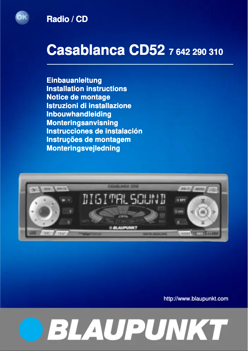 Página 1 del manual Manual de usuario Blaupunkt Casablanca CD52