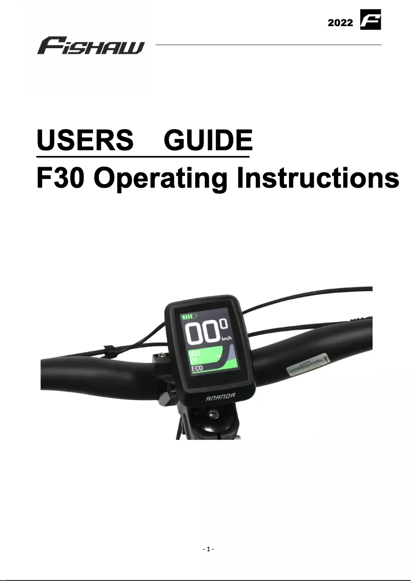 Página 1 del manual Manual de usuario FiSHAW F30