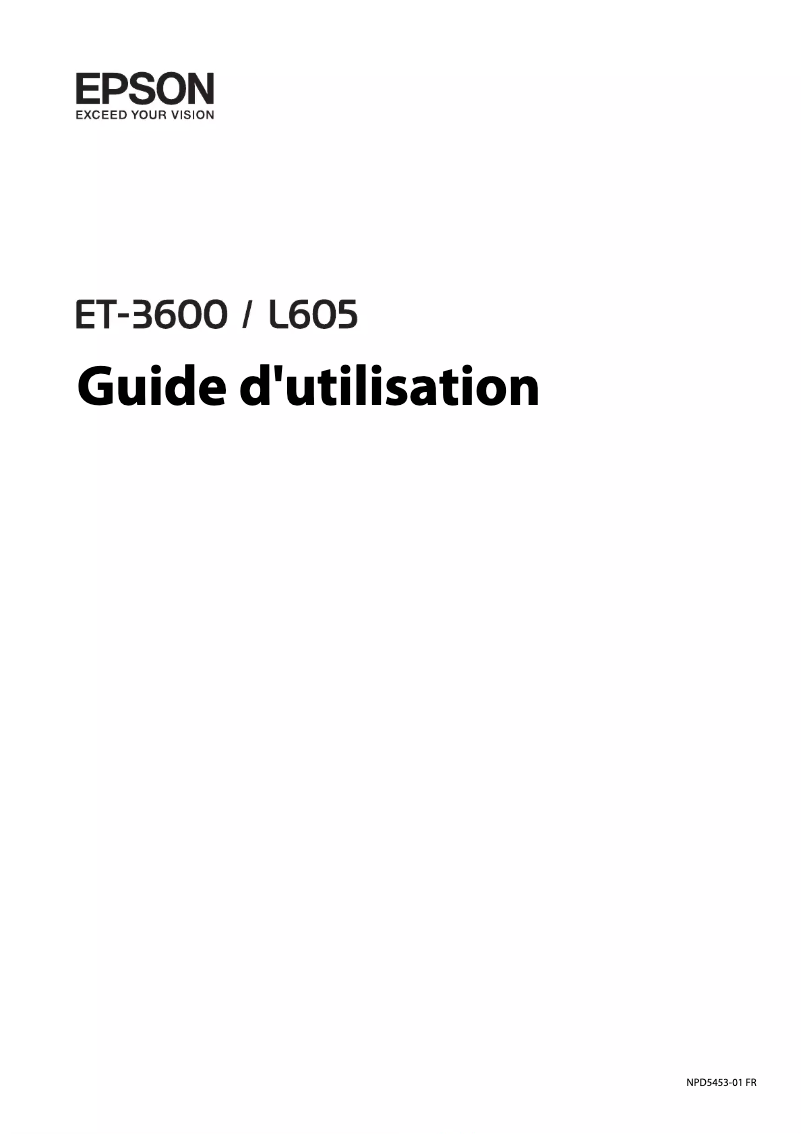 Page n°1 - Manuel utilisateur Epson EcoTank ET-3600
