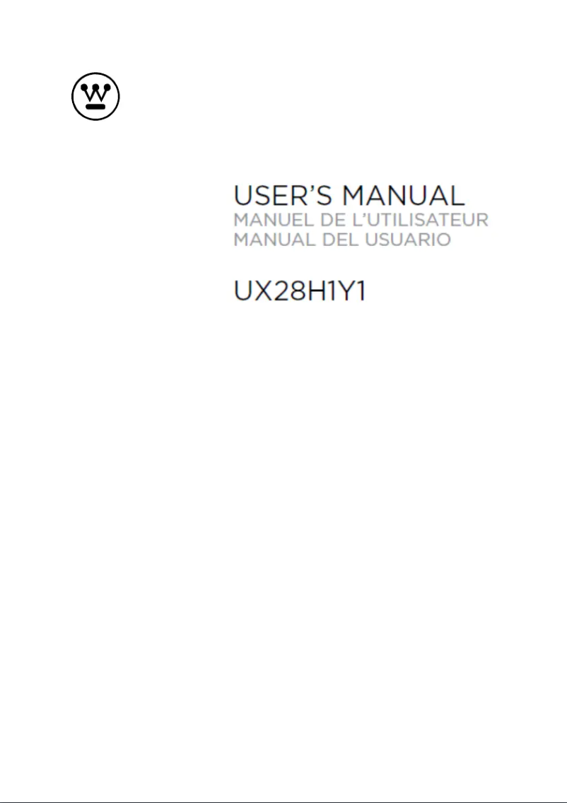 Page 1 de la notice Manuel utilisateur Westinghouse UX28H1Y1