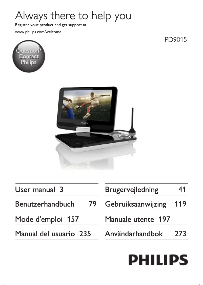 Image de la première page du manuel de l'appareil PD9015